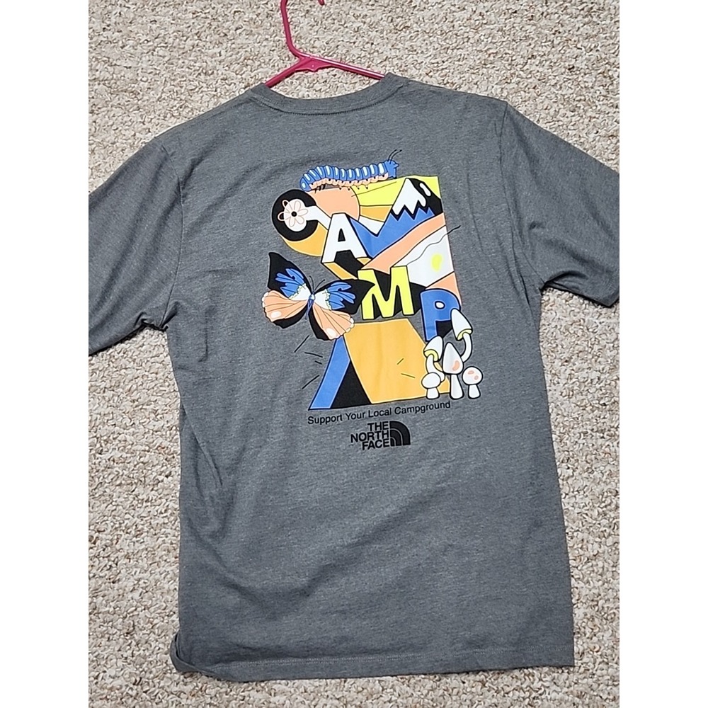 The North Face Support Your Local Campground Trail Hiking Gray‎ Men's Size M